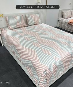 Combo ga gối ELAMBO Cotton 40s H1010