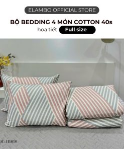 Bộ chăn ga ELAMBO Cotton 40s H1010