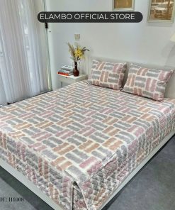 Combo ga gối ELAMBO Cotton 40s H1008