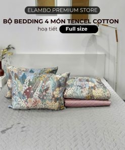 Bộ chăn ga ELAMBO Cotton 60s H1028