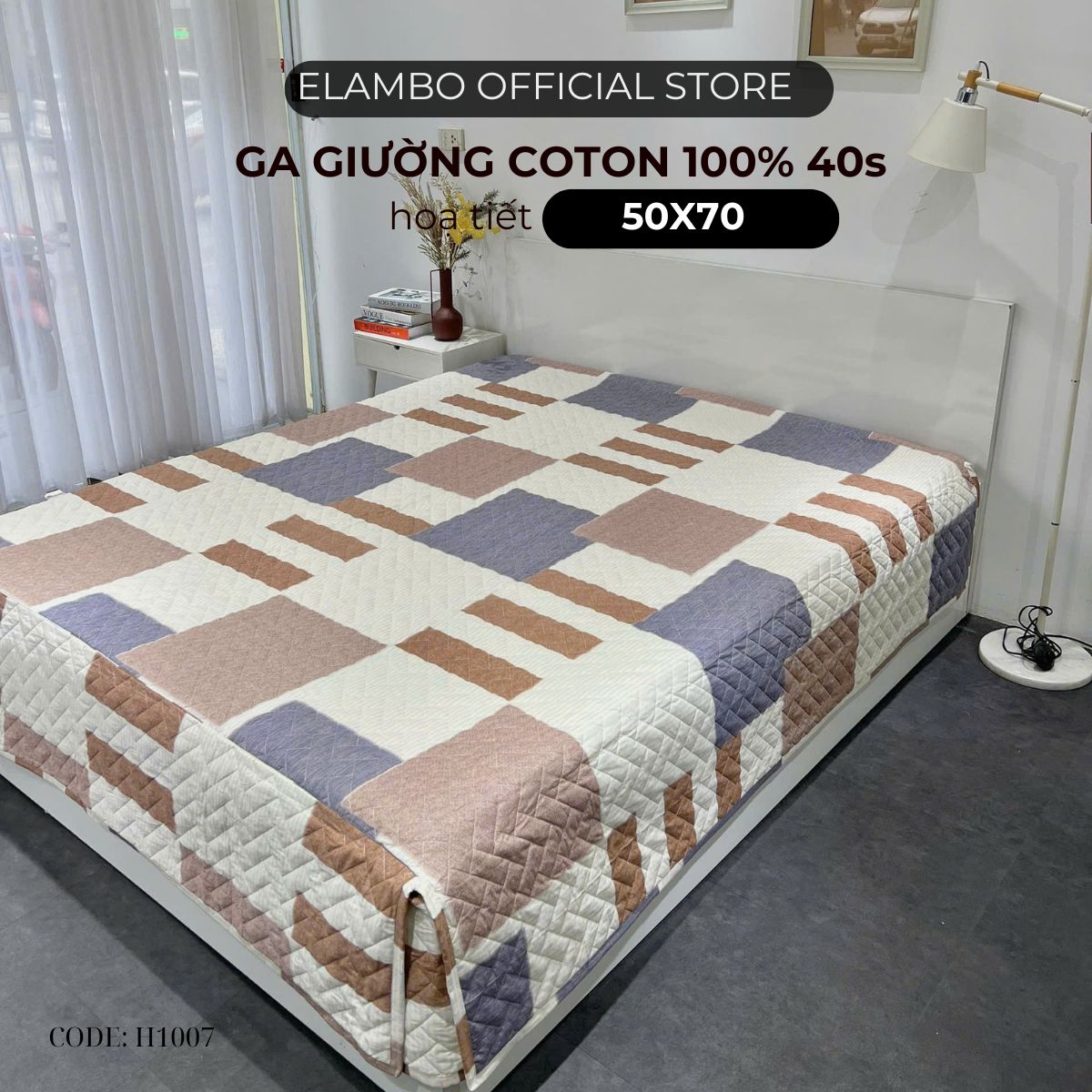 Ga giường ELAMBO Cotton 40s H1007