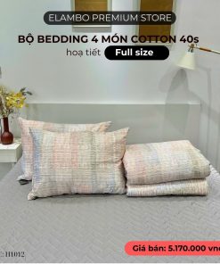 Bộ chăn ga ELAMBO Cotton 60s H1012