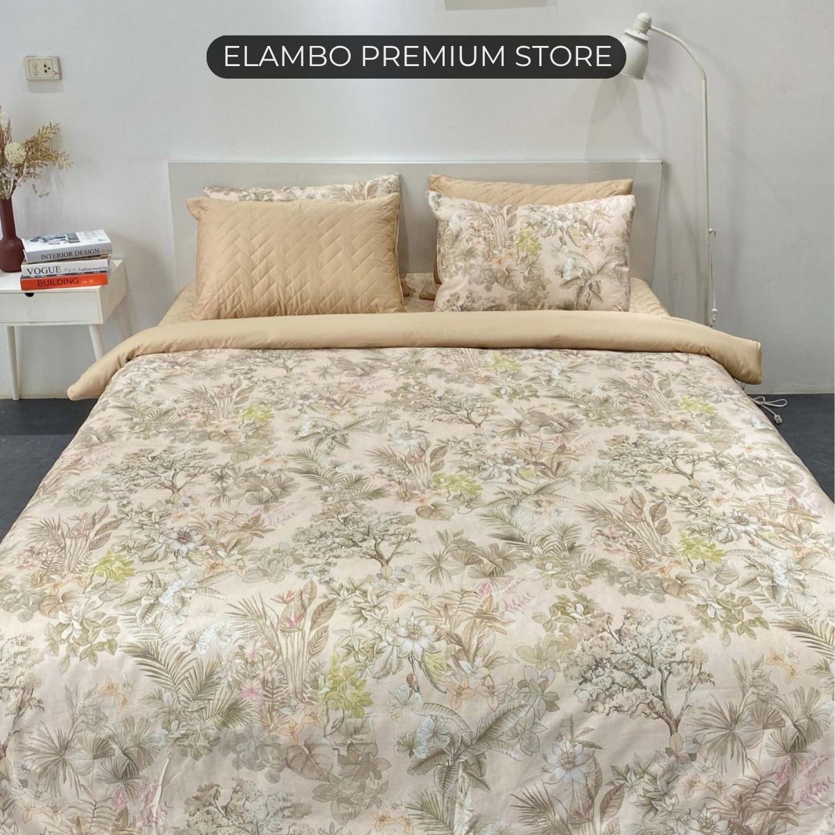 Bộ chăn ga ELAMBO Cotton 60s H1050